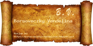 Borsoveczky Vendelina névjegykártya